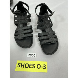 Womans Excellent Born Shoes strappy Ankle Sandals 7 M Black Back Zip Open Toe